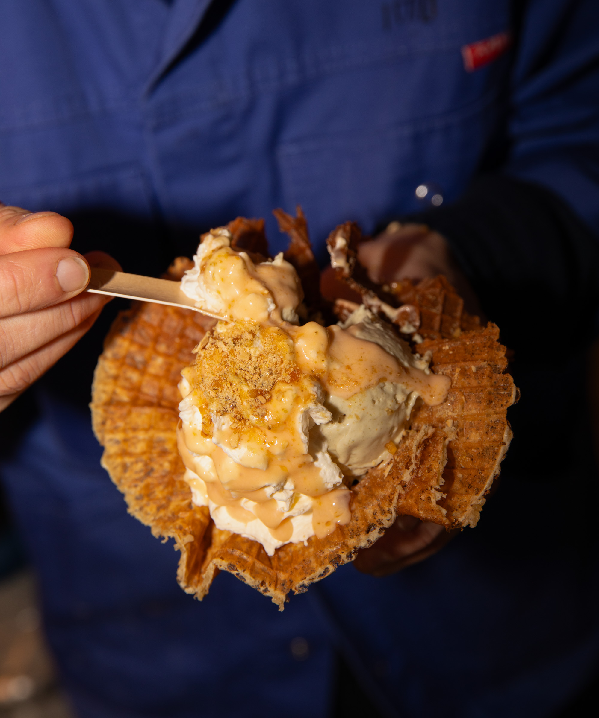 Pick any two sundaes at ISTID on Jægersborggade — Frozen-to-order ice cream meets cardamom waffles in desserts built from scratch